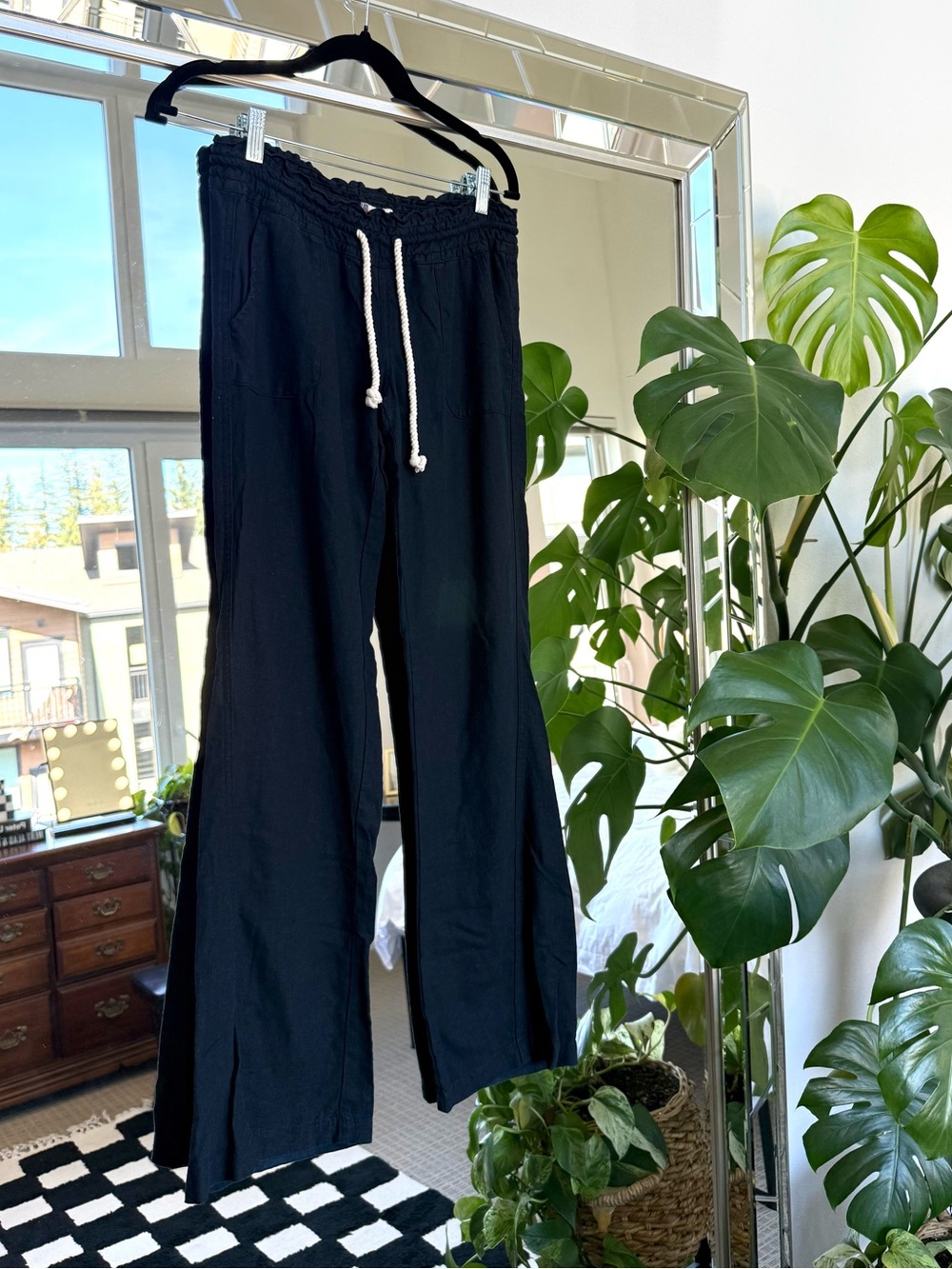 Roxy | Oceanside Black Linen Pants
